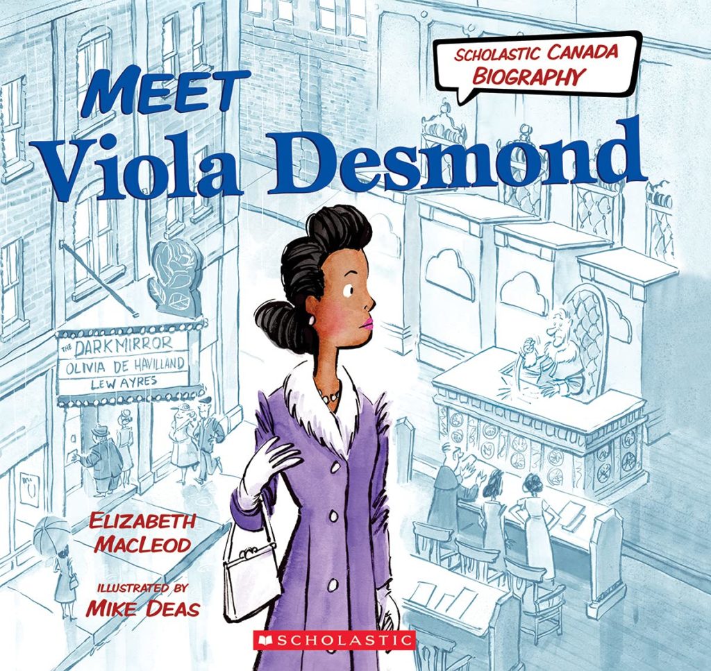 Book cover for Meet Viola Desmond by Elizabeth MacLeod