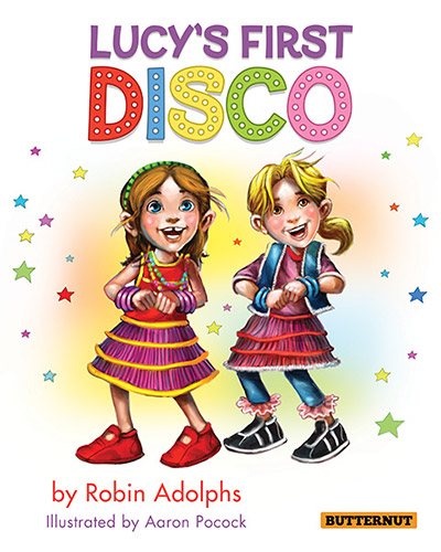 Book cover for Lucy's First Disco by Robin Adolphs