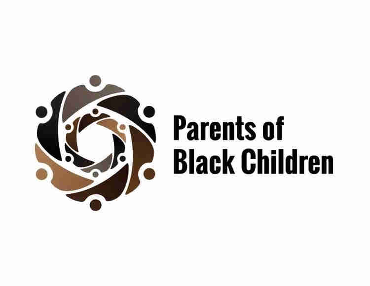 circular logo of adults encircling children with the text Parents of Black Children