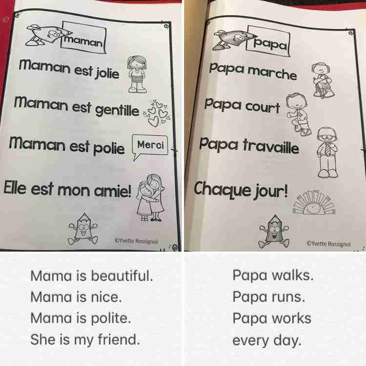Image of pages from a children's workbook
